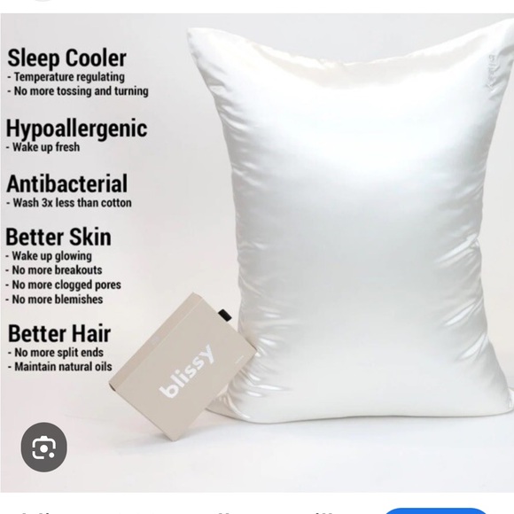 Blissy Silk White Pillowcase - Picture 2 of 6